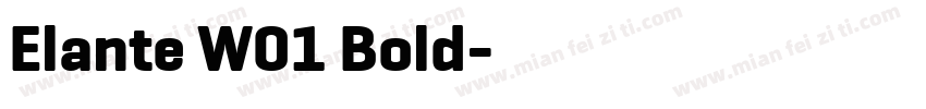 Elante W01 Bold字体转换